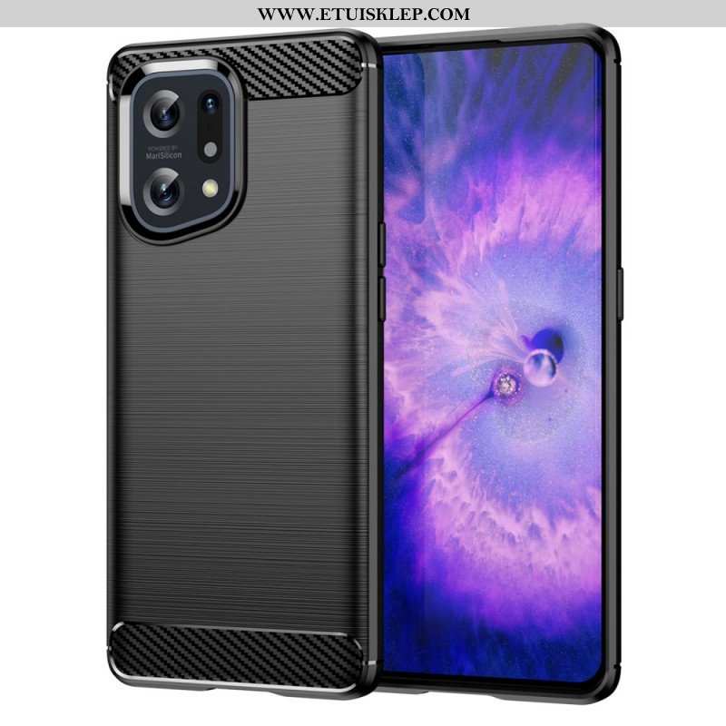 Etui do Oppo Find X5 Szczotkowane Włókno Węglowe